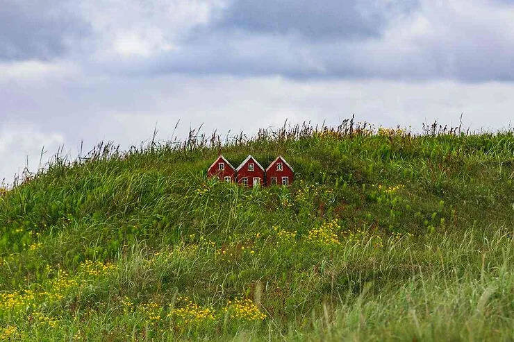 Casa di elfi nascosta tra il verde.