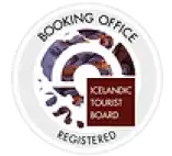Distintivo ufficiale dell’Ente del Turismo Islandese che certifica servizi di viaggio autorizzati e conformità turistica.