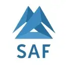 Logo SAF che rappresenta l’associazione islandese per un turismo sostenibile e il supporto ai suoi operatori.