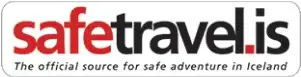 Logo di SafeTravel.is – il riferimento ufficiale islandese per sicurezza, allerte e consigli di viaggio.