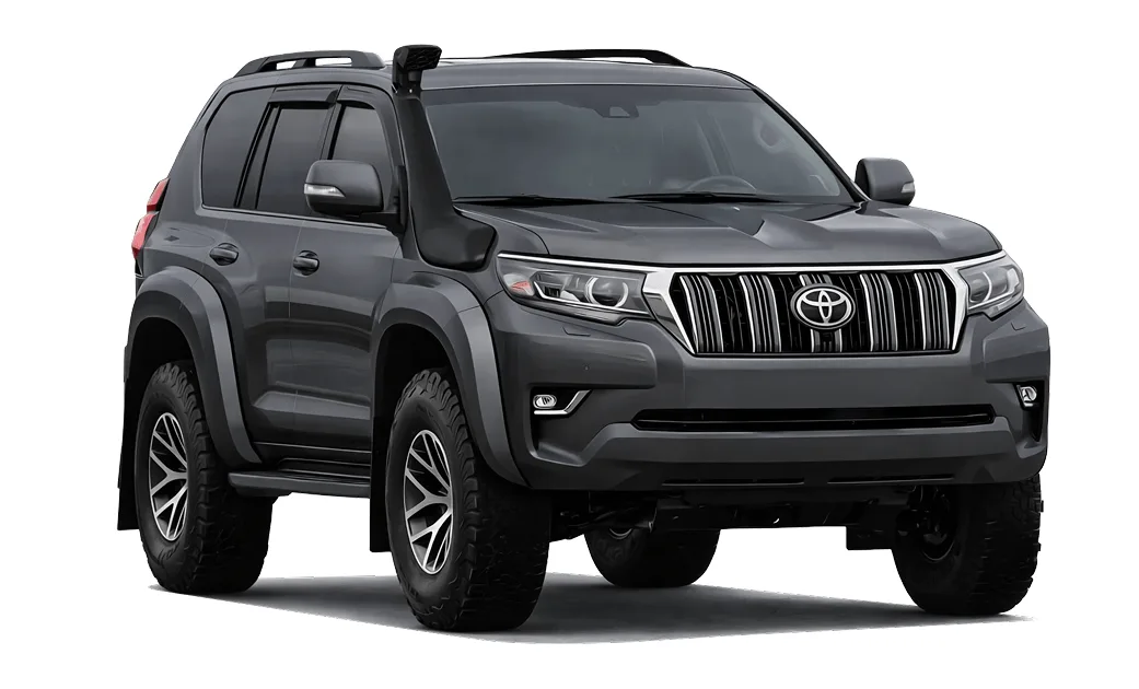 Modello 4x4 Toyota Land Cruiser 150 in tonalità grigio chiaro, un'opzione affidabile per strade impegnative