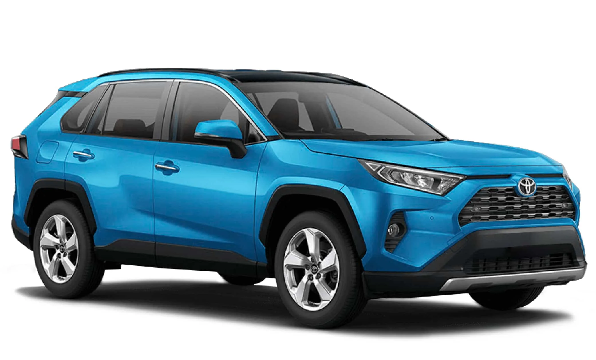 SUV Toyota RAV4 in tono grigio brillante a noleggio in Islanda per F-roads
